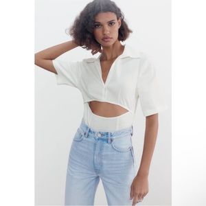 Zara Off white bodysuit M